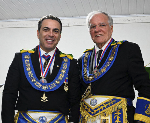 Arlindo Chapeta com irmão maçom